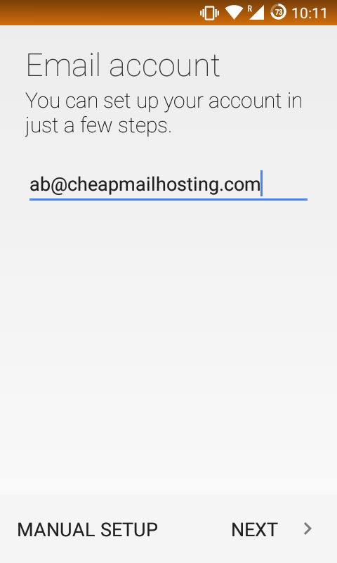 Email for Android setup