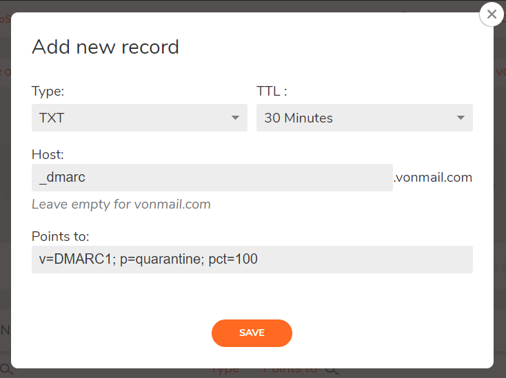 Add DMARC record