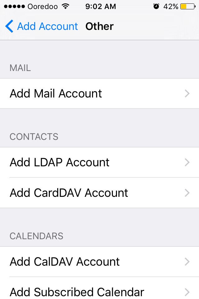 Mail for iOS setup