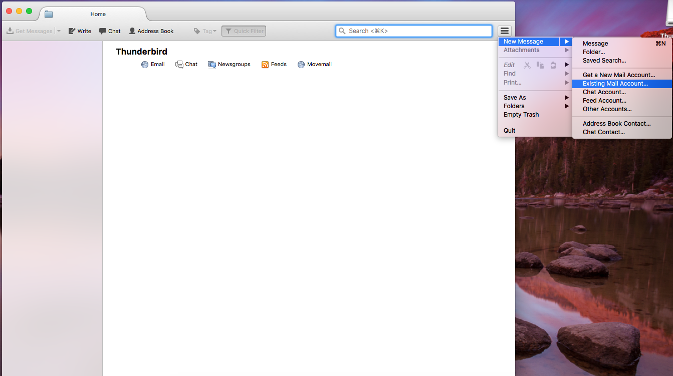 Thunderbird for Mac setup